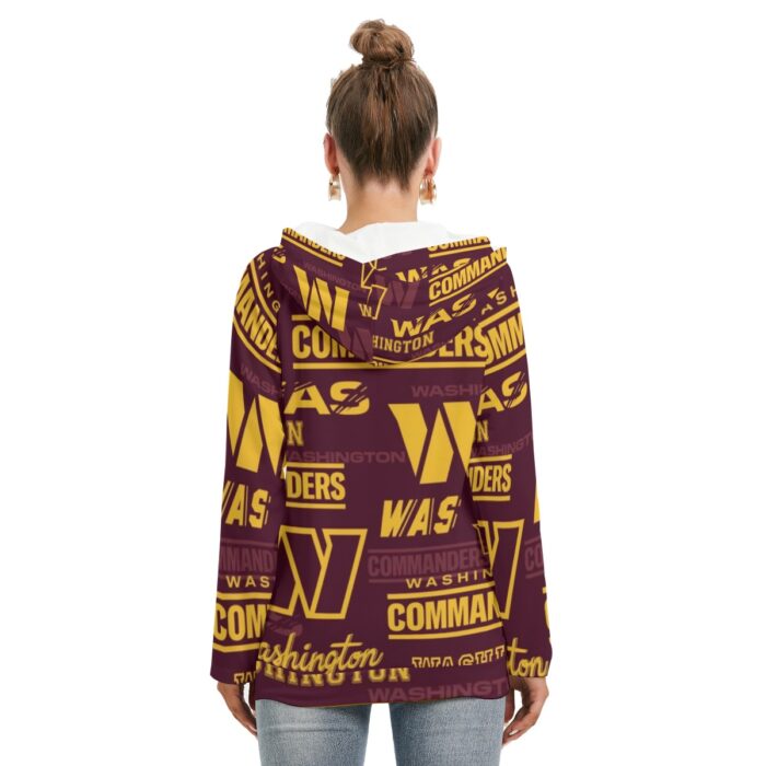 Washington Commanders Redskins Women's Hoodie With Double Hood - Image 4