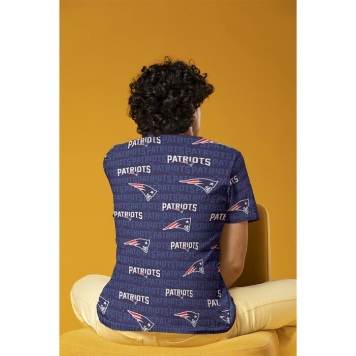 New England Patriots Zubaz All-Over Print Men's O-Neck T-Shirt - Image 2