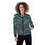Philadelphia Eagles Zubaz All-Over Print Women's Ribbed Stand-up Collar Jacket