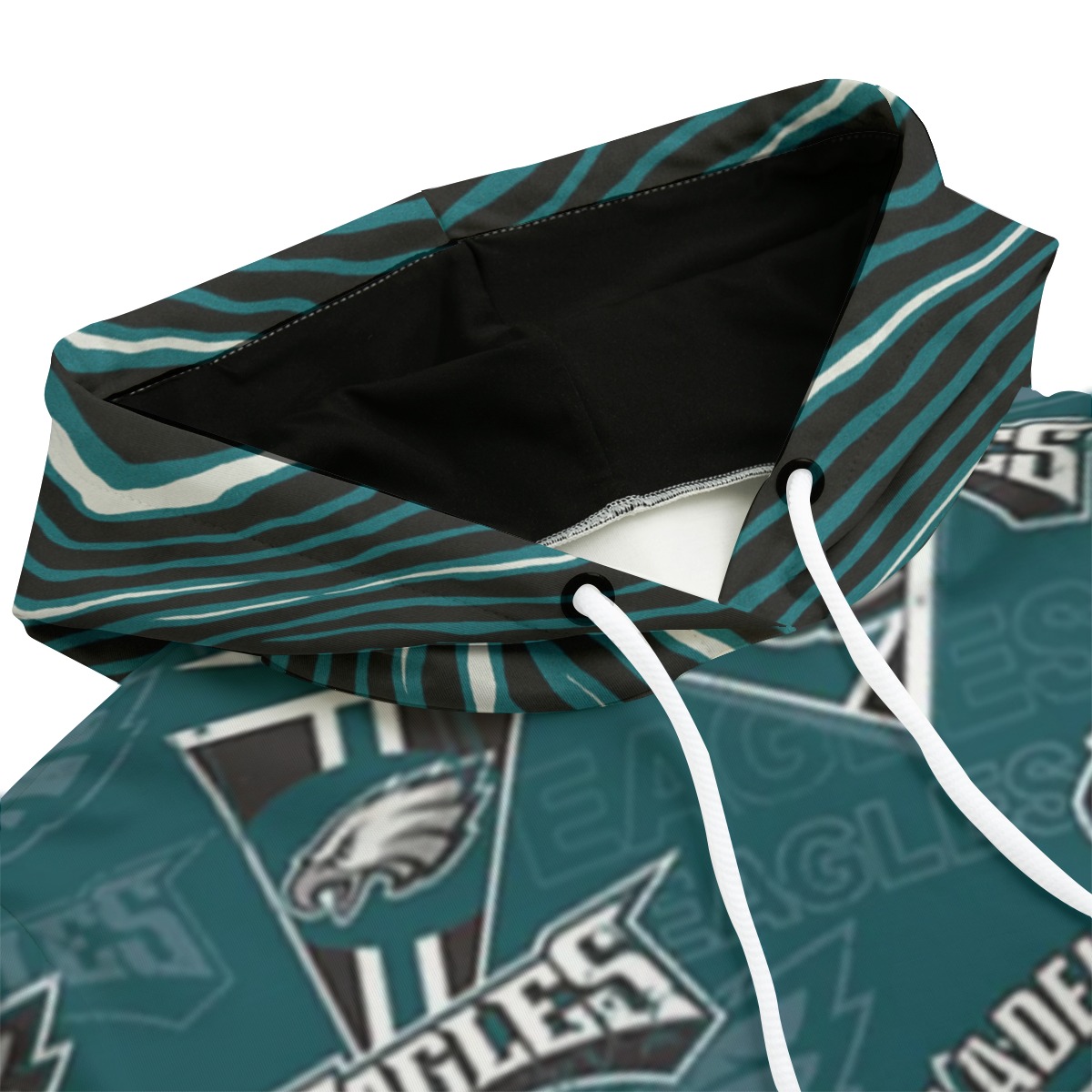 Philadelphia Eagles Zubaz All-Over Print Women's Pullover Hoodie | Interlock - Image 3