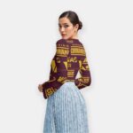 Washington Commanders Women's Long Sleeve T-Shirt With Slightly Flared Sleeves - Image 3