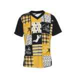 Pittsburgh Steelers Zubaz All-Over Print Men's Short Sleeve T-shirt with Neckline Tie - Image 2
