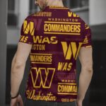 Washington Commanders  Men's Short Sleeve Button Polo Shirt - Image 2
