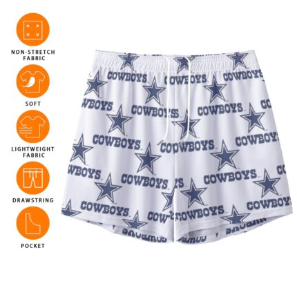 Dallas Cowboys Zubaz All-Over Print Men's Pocket Customizable Shorts