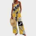 Pittsburgh Steelers All-Over Print Women's Wide-Leg Jumpsuit - Image 2