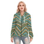 Miami Dolphins Zubaz All-Over Print Women's Hoodie With Zipper - Image 2