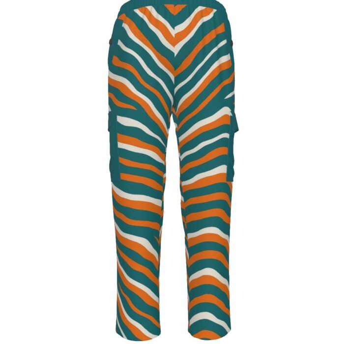 Miami Dolphins Zubaz All-Over Print Men's Pocket Cargo Pants - Image 3