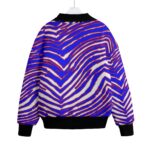 Buffalo Bills Zubaz All-Over Print Unisex Knitted Fleece Lapel Outwear - Image 2