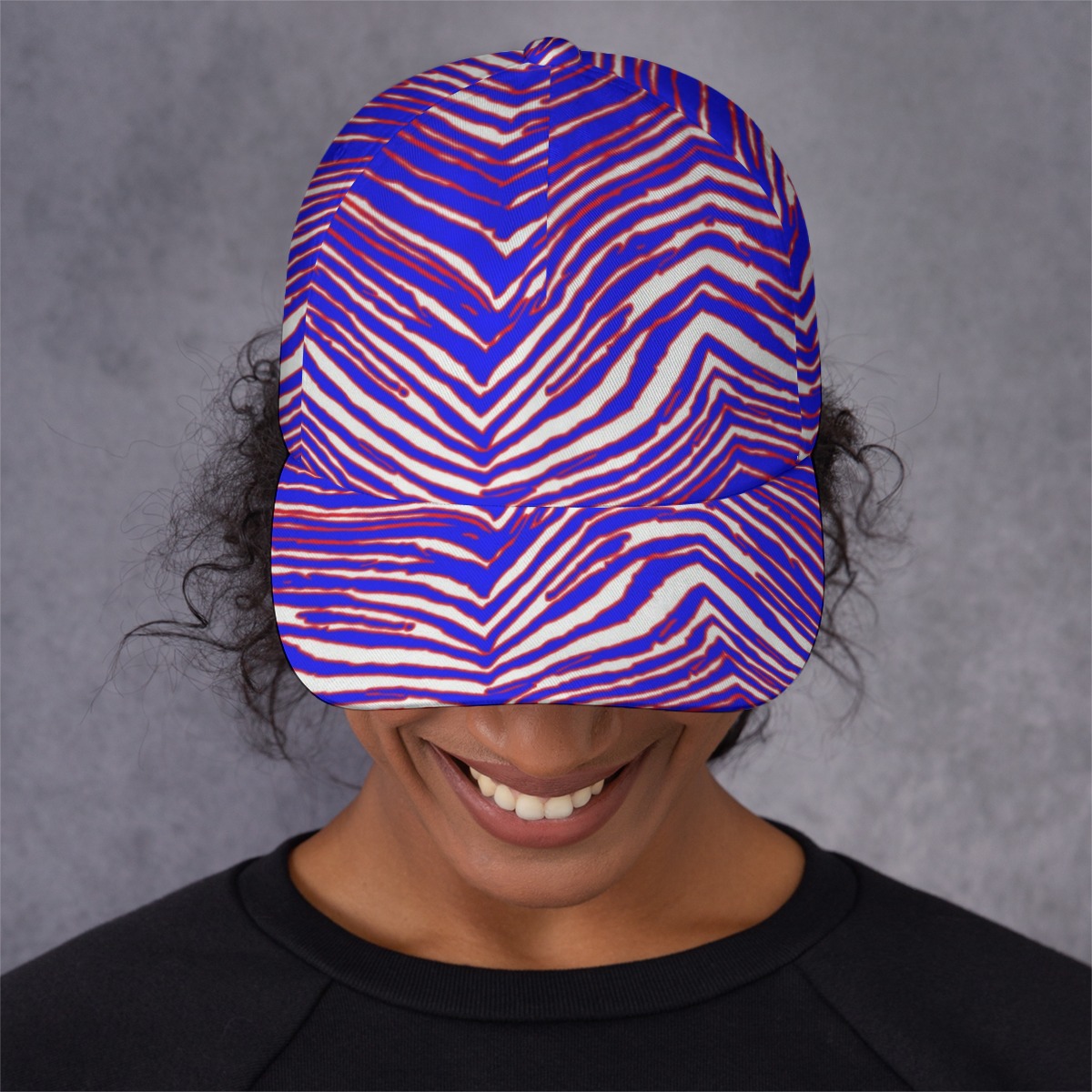 Buffalo Bills Zubaz All-Over Print Peaked Cap - Image 3