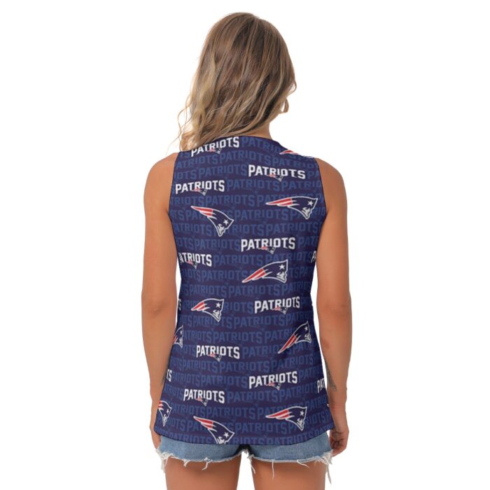 New England Patriots Zubaz All-Over Print Women's Sleeveless V-Neck Top - Image 1