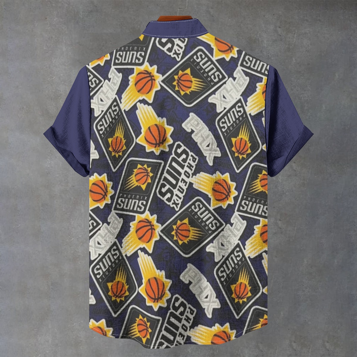 Phoenix Suns Men's Stand Collar Shirt|110GSM Imitation Flax - Image 2