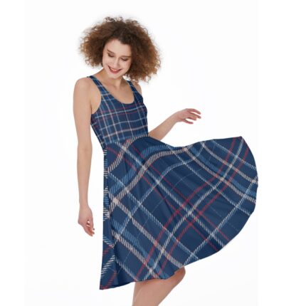 New England Patriots Zubaz All-Over Print Women's Sleeveless Dress