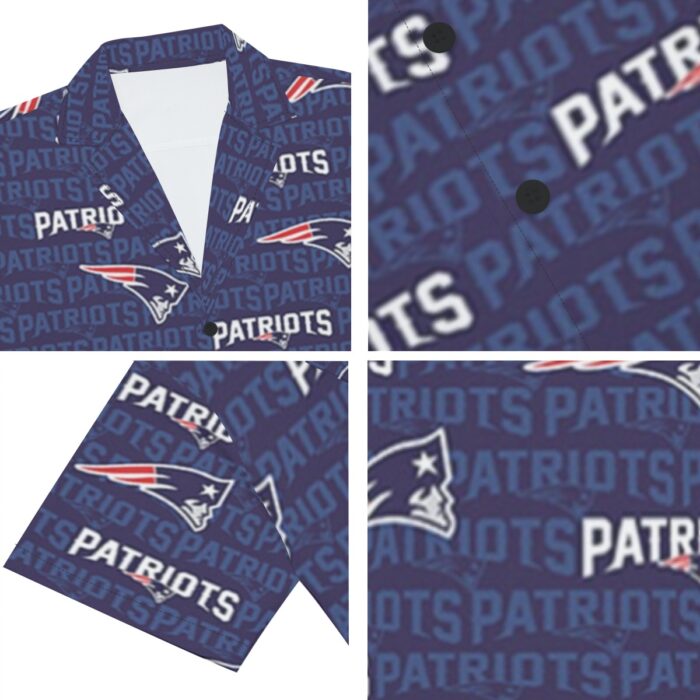 New England Patriots All-Over Print Men's Deep V-neck Short Sleeve T-shirt - Image 2