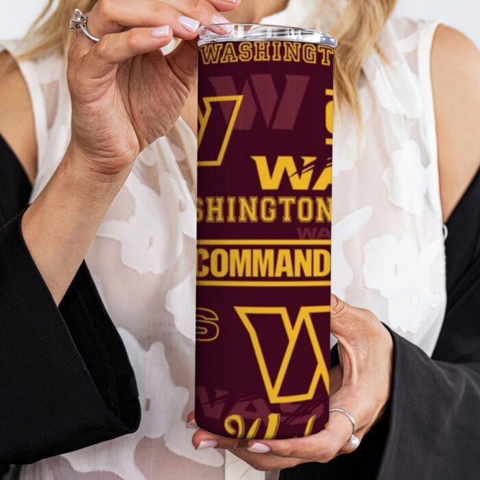 Washington Commanders 20OZ Straight Cup With Sliding Lid - Image 4