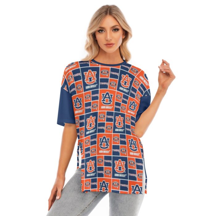 Auburn - Tigers Women's Short Sleeves T-shirt With Hem Split - Image 2
