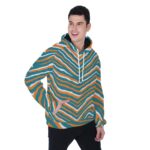 Miami Dolphins Zubaz All-Over Print Men's Heavy Fleece Raglan Hoodie - Image 2