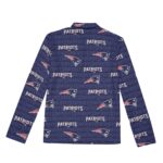 New England Patriots Zubaz All-Over Print Men's Lapel T-shirt With Neckline Zipper Closure