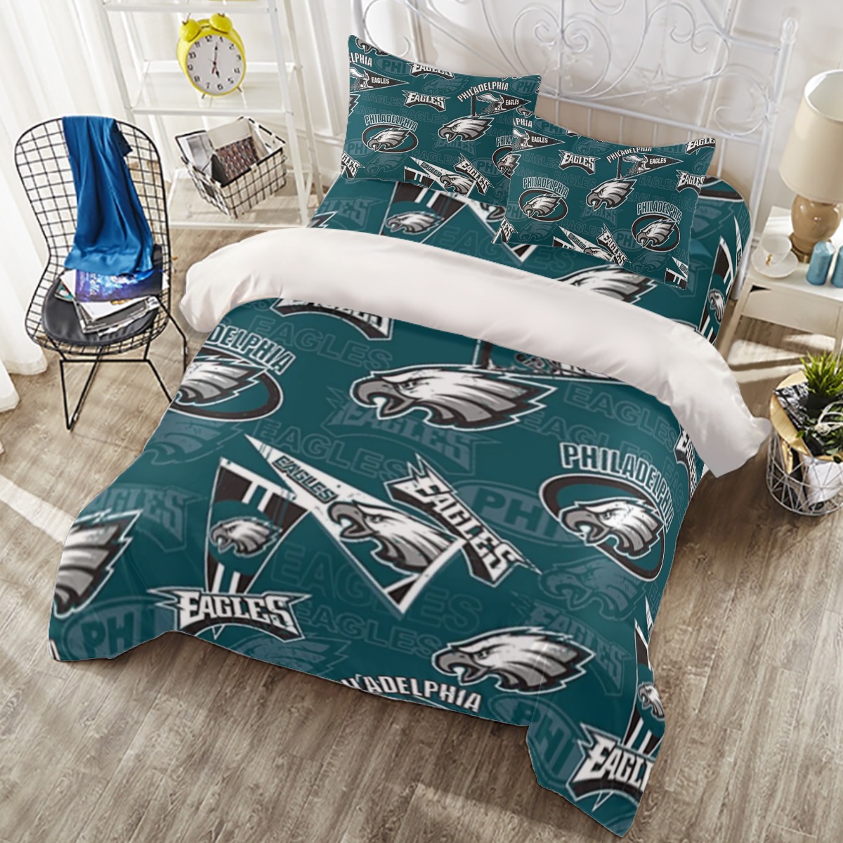 Philadelphia Eagles Zubaz Four-piece Duvet Cover Set | Widened - Image 4