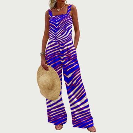 Green Bay Packers All-Over Print Women's Wide-Leg Jumpsuit