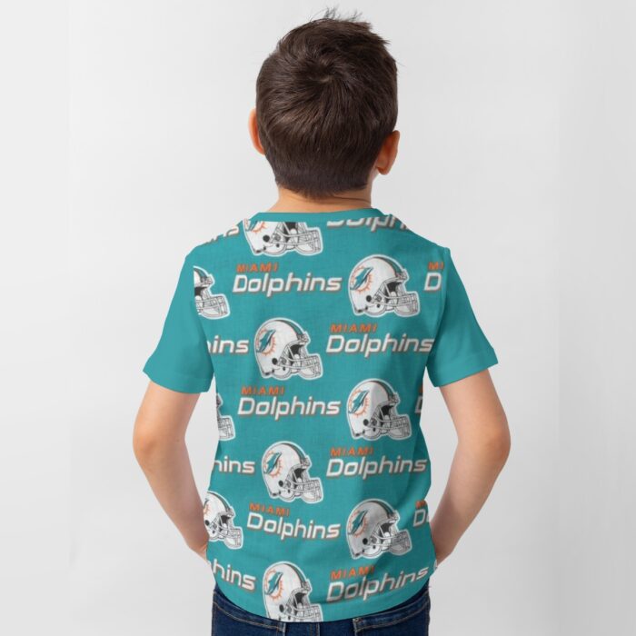 Miami Dolphins Zubaz All-Over Print Kid's T-Shirt - Image 2