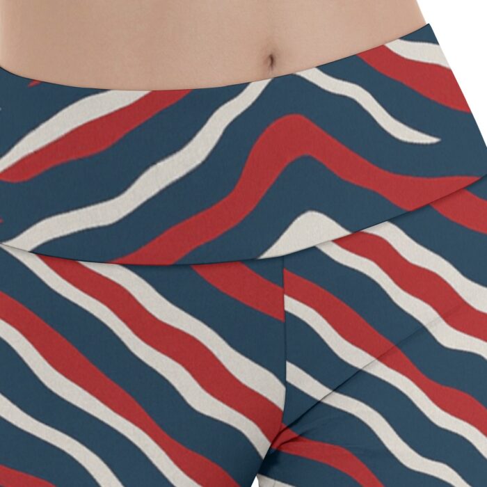 New England Patriots Zubaz All-Over Print Women's Reversible High-Waisted Yoga Pants - Image 2
