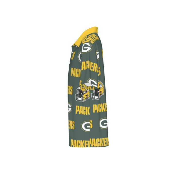 Green Bay Packers All-Over Print Teenage Polo Collar Jersey |210GSM - Image 7