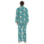 Miami Dolphins Zubaz All-Over Print Men's Lapel Pajama Set - Image 3