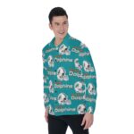 Miami Dolphins Zubaz All-Over Print Men's Long Sleeve Shirt - Image 3