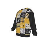 Pittsburgh Steelers Zubaz All-Over Print Men's Drop Shoulder Round Neck Long-Sleeved Sweatshirt