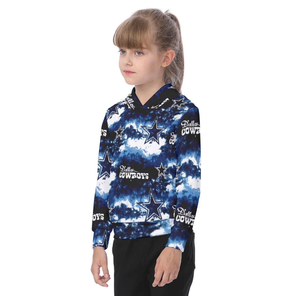 Dallas Cowboys Zubaz All-Over Print Kid's Heavy Fleece Hoodie - Image 2