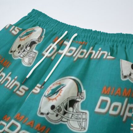 Miami Dolphins Zubaz All-Over Print Unisex Straight Casual Pants | 245GSM Cotton