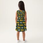 Green Bay Packers All-Over Print Girls Sleeveless A-Line Dress