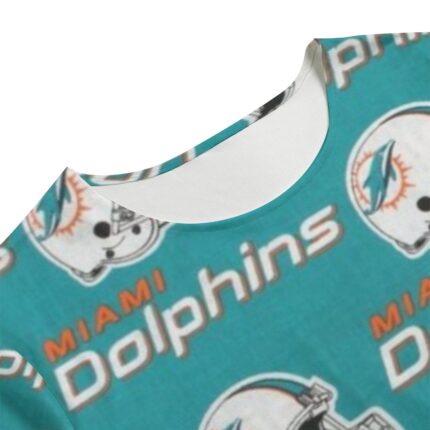 Miami Dolphins Zubaz All-Over Print Women's T-shirt Set With Short Sleeve