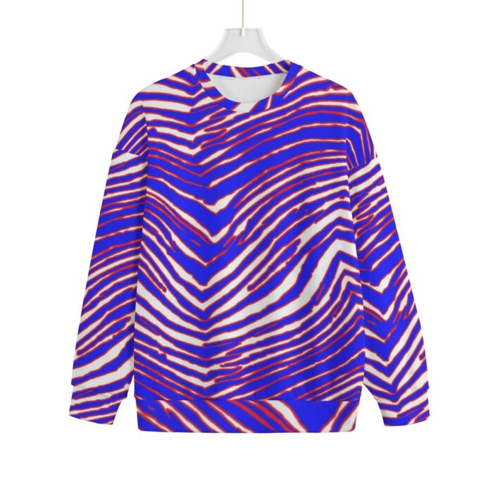 Buffalo Bills Zubaz All-Over Print Unisex Knitted Fleece Sweater | Plus Size - Image 3