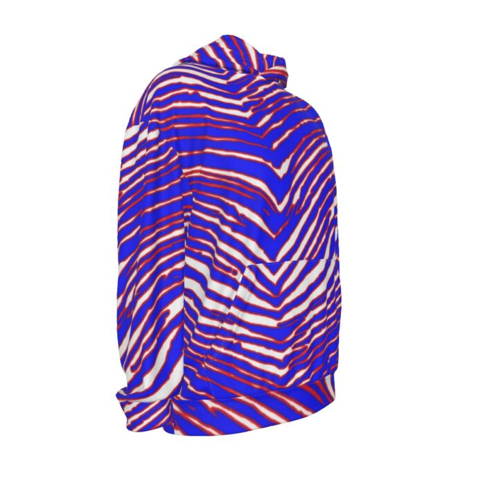 Buffalo Bills Zubaz All-Over Print Men's Drop Shoulder Patch Pocket Hoodie - Image 2