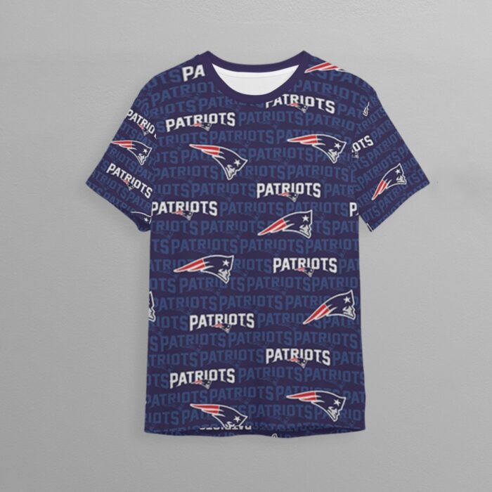 New England Patriots Zubaz All-Over Print Children's Sports T-Shirt - Image 1