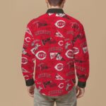 Cincinnati Reds Men's Slim Fit Long Sleeve Shirt - Image 2