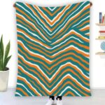 Miami Dolphins Zubaz Single-Side Printing Flannel Blanket - Image 3