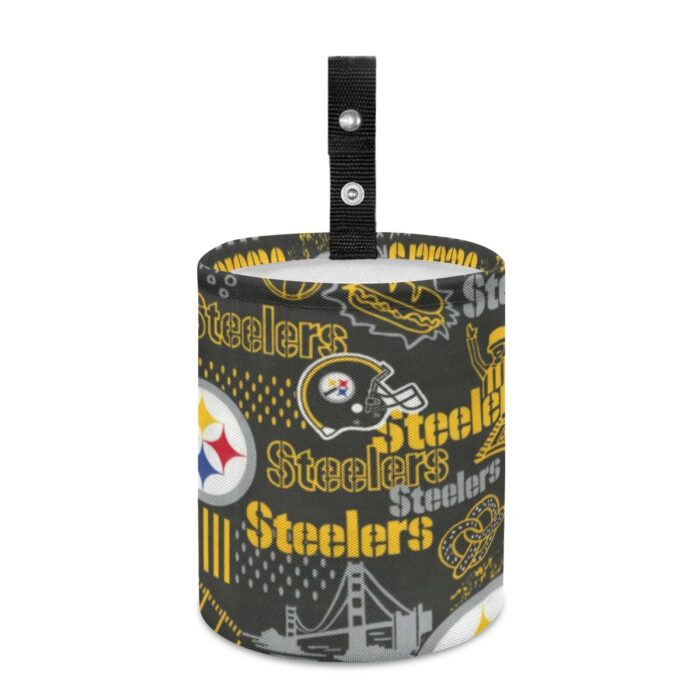 Pittsburgh Steelers Zubaz Minimalist Fabric Car Trash Can - Image 5