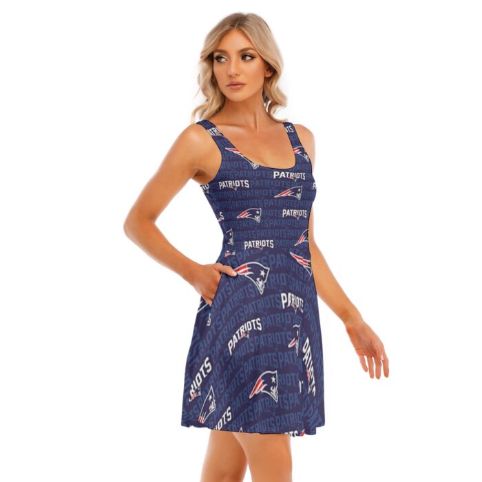 New England Patriots Zubaz All-Over Print Women's Tank Vest Dress - Image 6