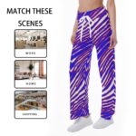 Buffalo Bills Zubaz All-Over Print Women's High-waisted Straight-leg Trousers - Image 6