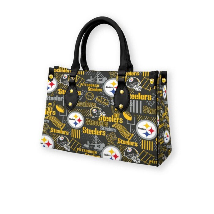 Pittsburgh Steelers Zubaz Women's Tote Bag With Black Handle - Image 4