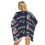 New England Patriots Zubaz All-Over Print Women's Square Fringed Shawl - Image 2