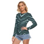 Philadelphia Eagles Zubaz All Over Print Women's Stretchable long Sleeve Top - Image 3