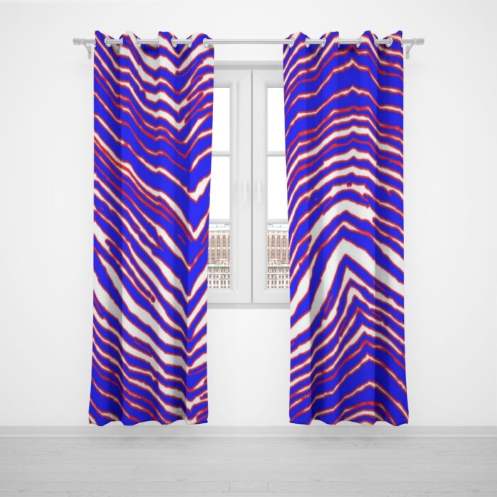 Buffalo Bills Zubaz Grommet Curtains (Large Size) - Image 1