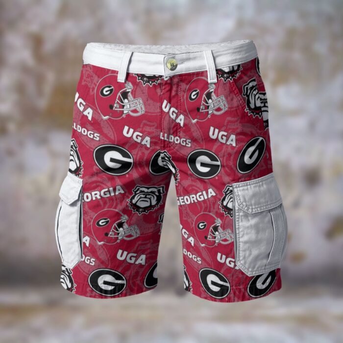Georgia - Bulldogs university red Cargo Shorts - Image 3