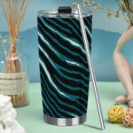 Philadelphia Eagles Zubaz Tumbler 20oz (with Straw) - Image 2