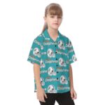 Miami Dolphins Zubaz All-Over Print Kid's Hawaiian Vacation Shirt - Image 3