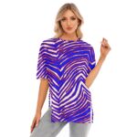 Buffalo Bills zubaz Women's Short Sleeves T-shirt With Hem Split - Image 2