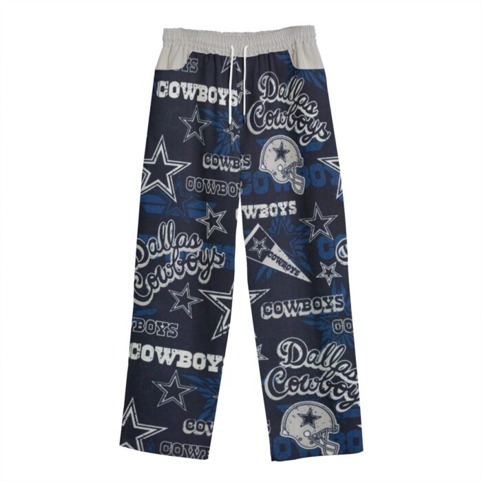 Dallas Cowboys Zubaz All-Over Print Unisex Straight Casual Pants | 245GSM Cotton - Image 4